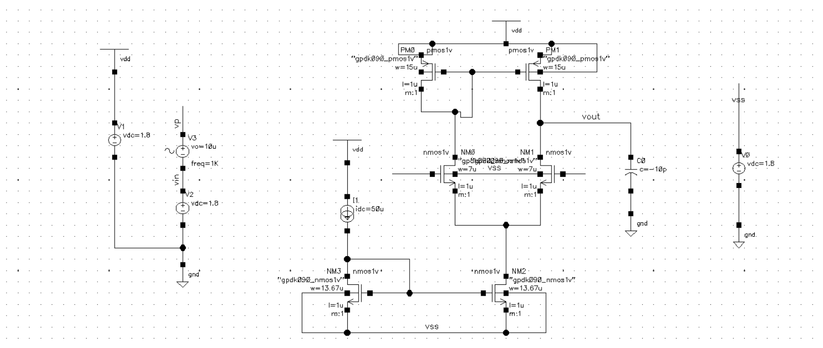 1-Stage Op-Amp Schematic Capture